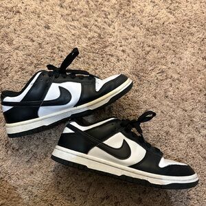 Nike Black and White Jordans